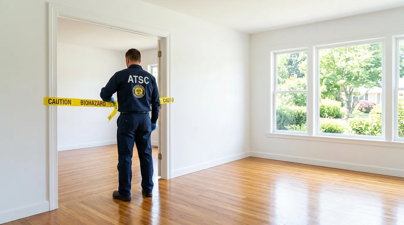 Certified biohazard cleanup crew performing Decomposition Cleanup in Nephi